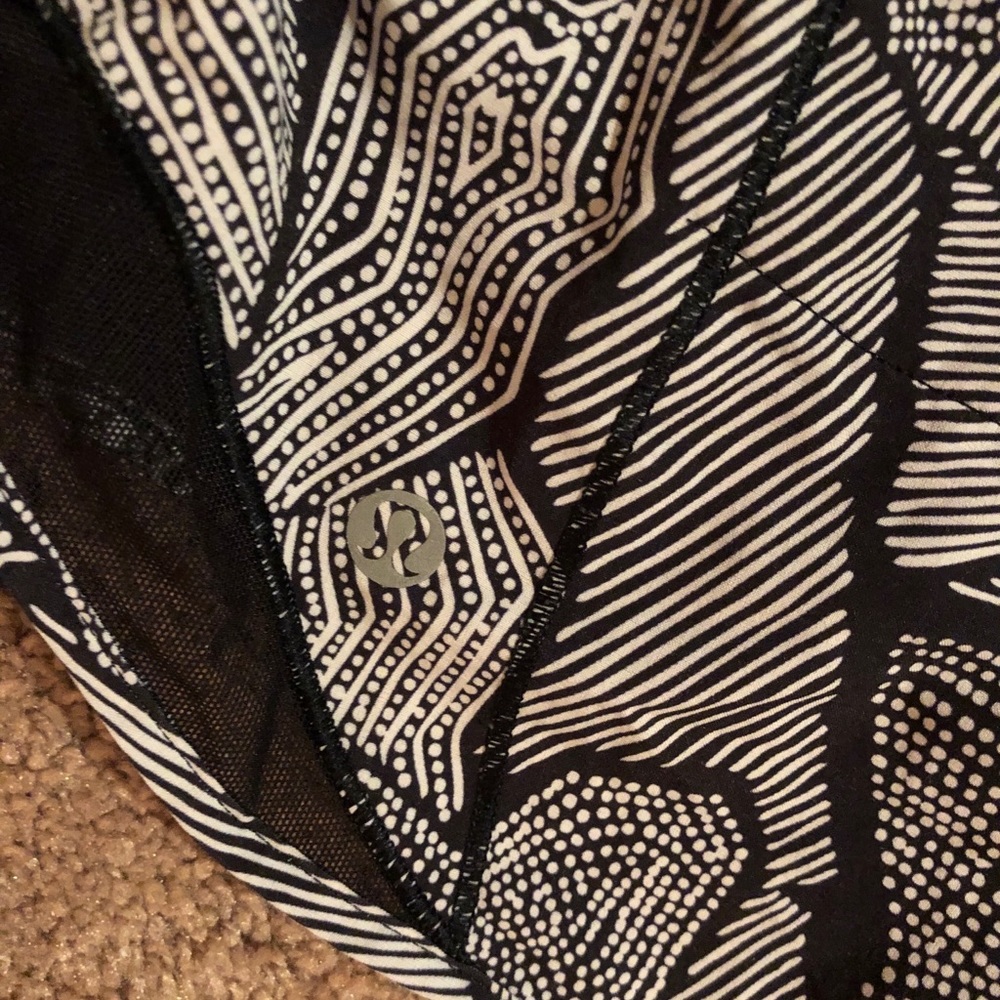 Black and white. Size 8. Lululemon shorts.